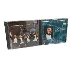 𝅺lot of 2 CDs Three Tenors in Concert & The Definitive Pavarotti Collection B